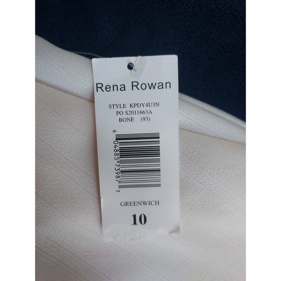 NWT Ladies Rena Rowan Bone Lined Tone On Tone Dress Pants Size 10 - Picture 2 of 8
